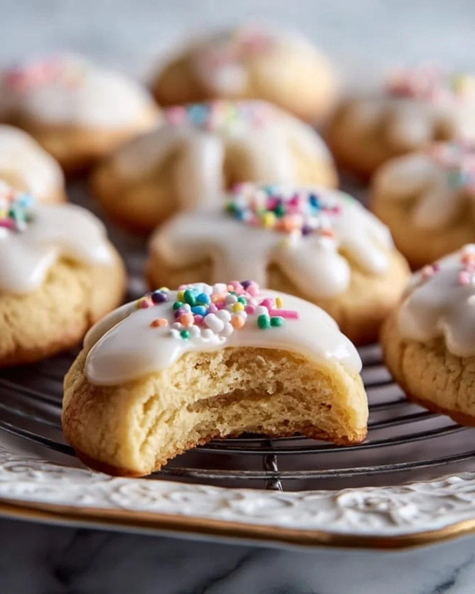 Delicious thumbprint cookies with colorful icing on top