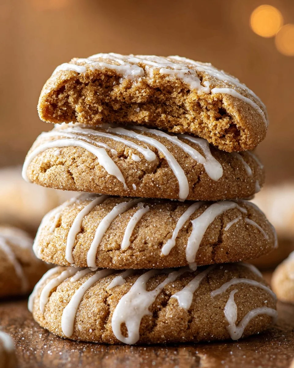Freshly baked apple cider cookies with cinnamon and sugar topping