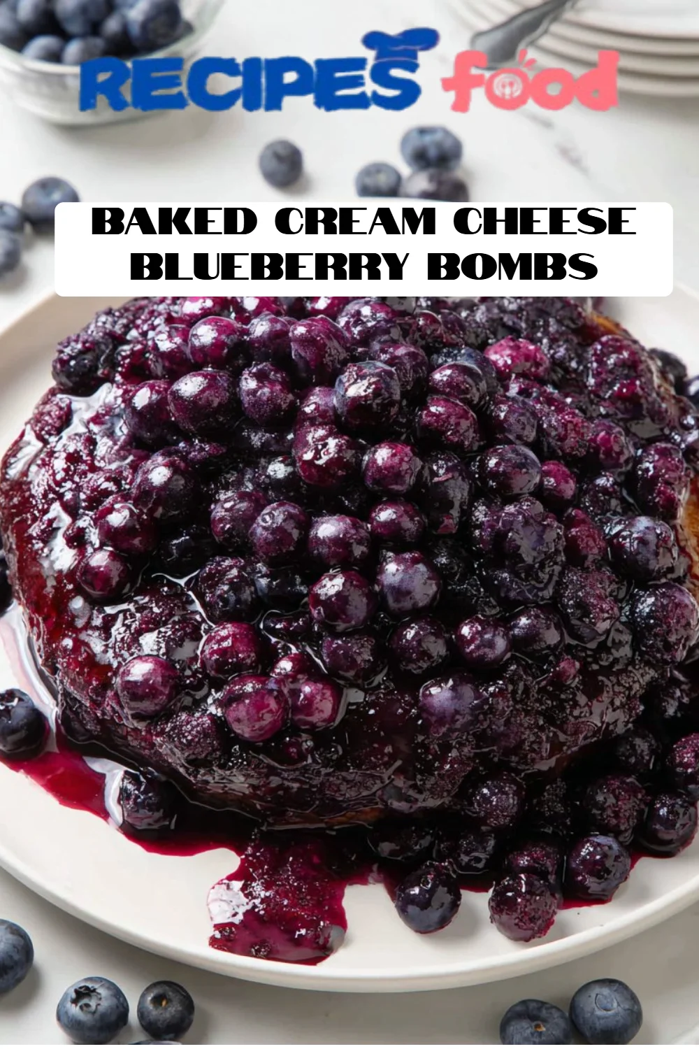 Baked Cream Cheese Blueberry Bombs