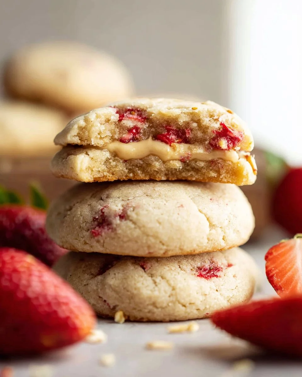 Freshly baked banana cream cheese cookies on a cooling rack