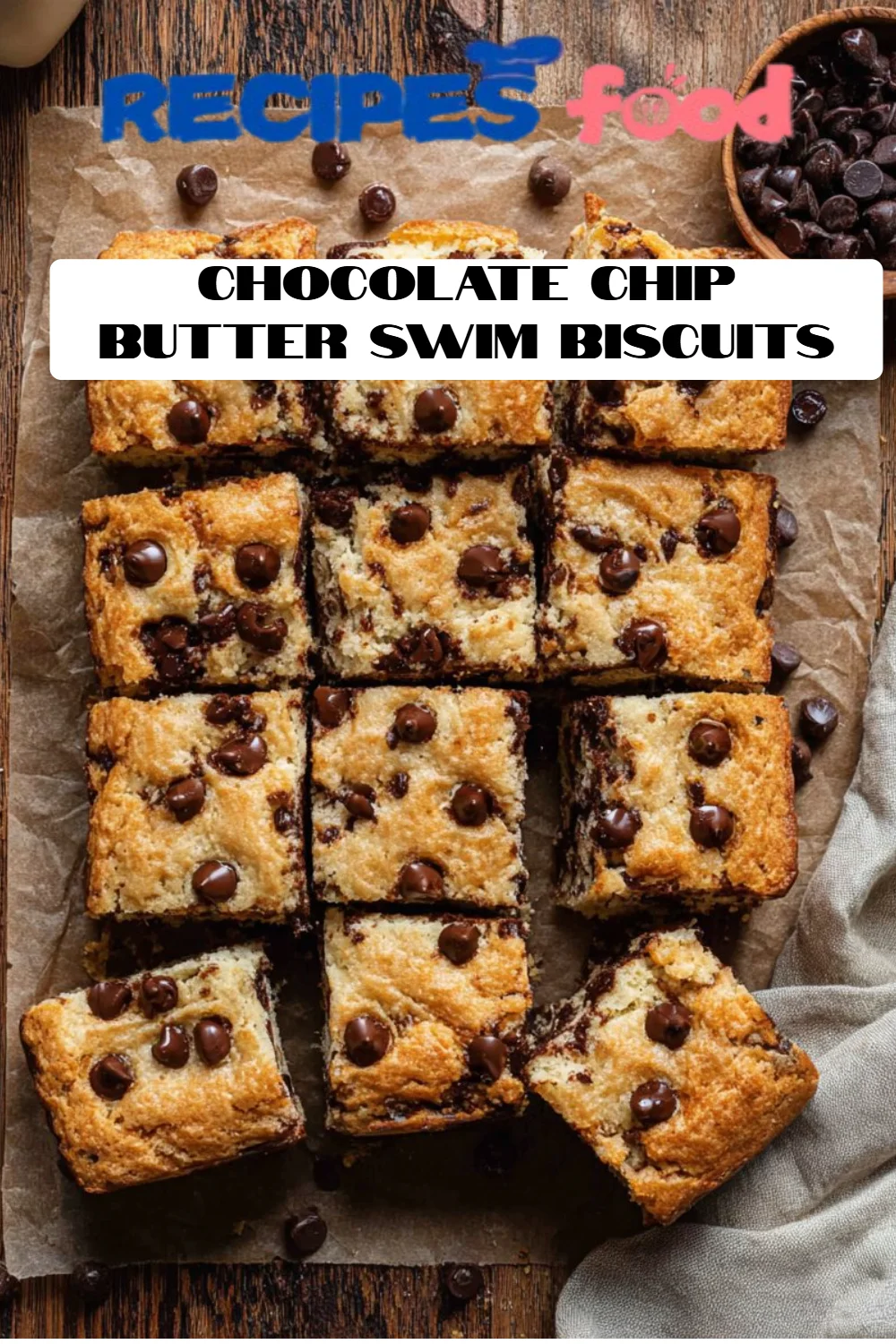 Chocolate Chip Butter Swim Biscuits