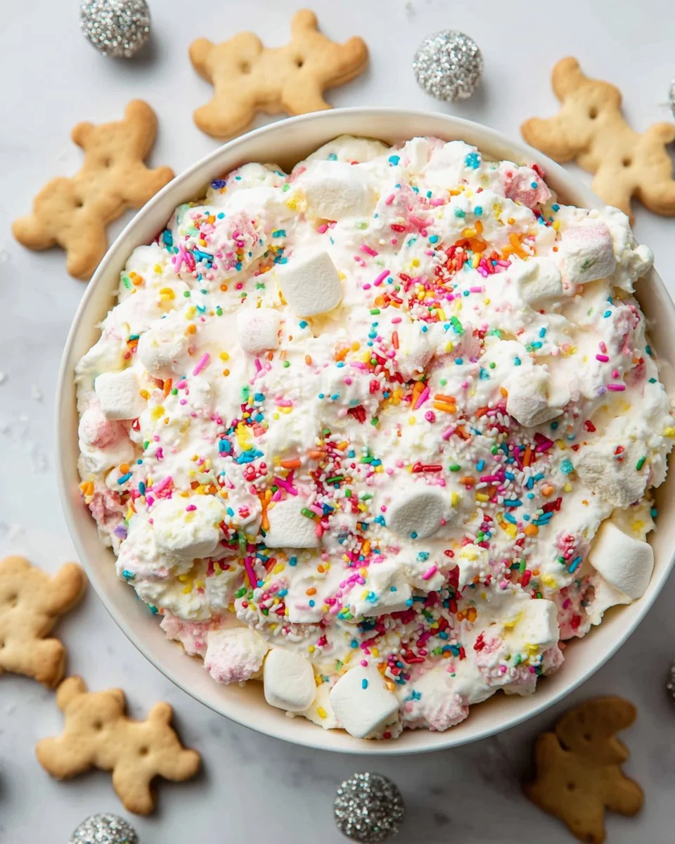 A colorful Circus Cookie Salad served in a bowl, featuring cookies and vibrant ingredients.