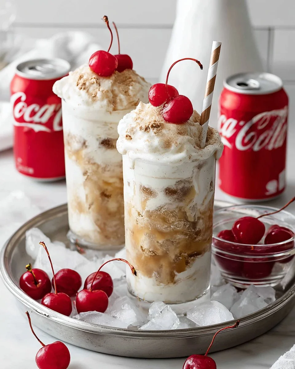 A refreshing Fluffy Coke topped with fluffy foam and served in a glass.