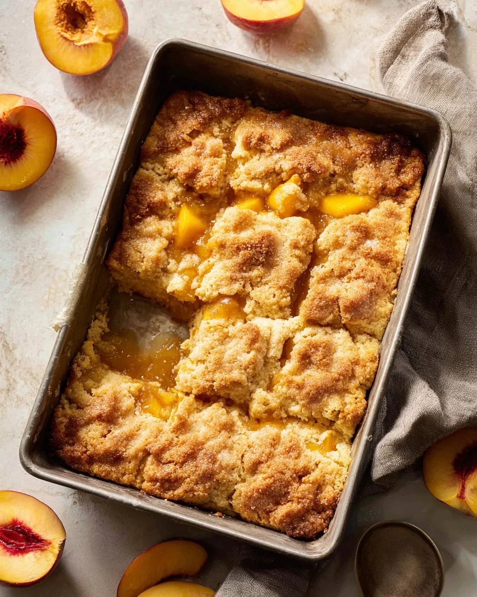 Freshly baked Peach Butter Swim Biscuits ready to enjoy