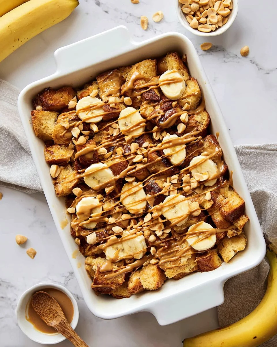 Peanut Butter Banana Overnight French Toast