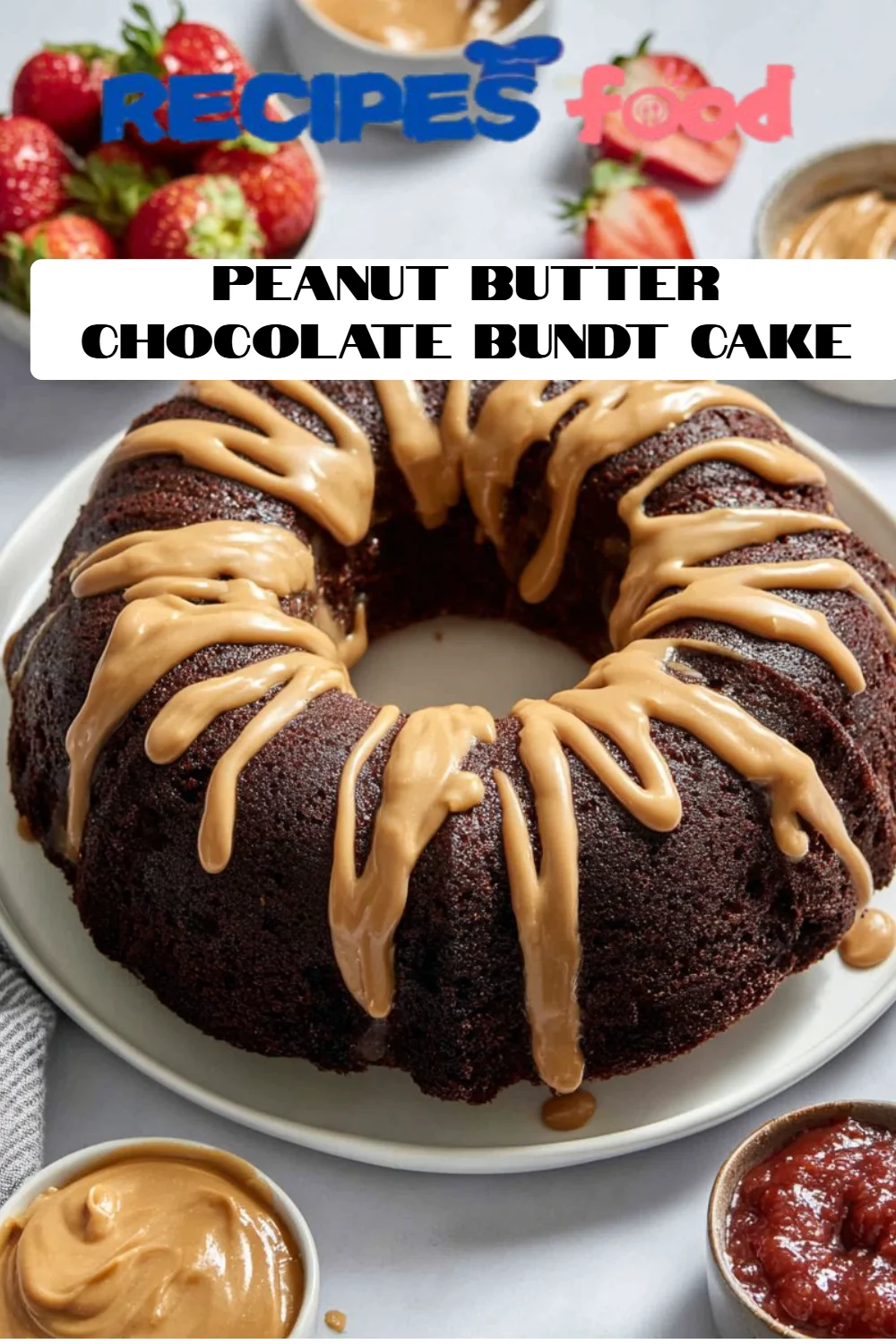 Peanut Butter Chocolate Bundt Cake