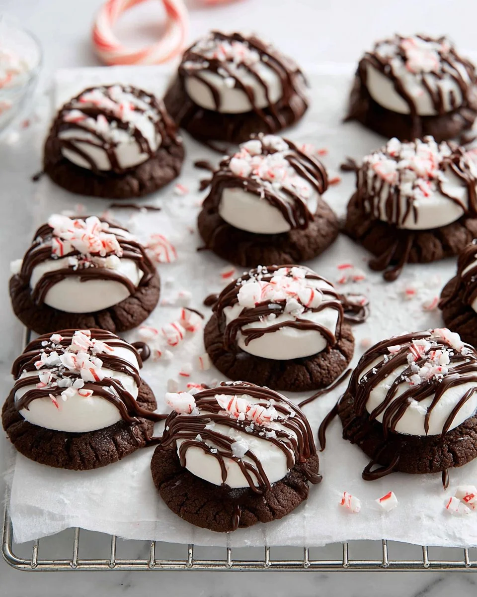 Peppermint Hot Chocolate Cookies