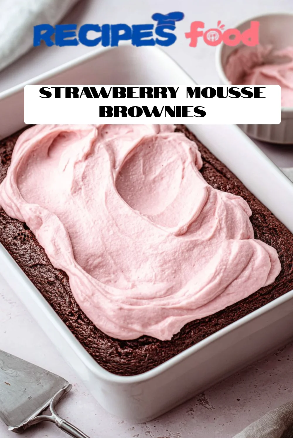 Strawberry Mousse Brownies