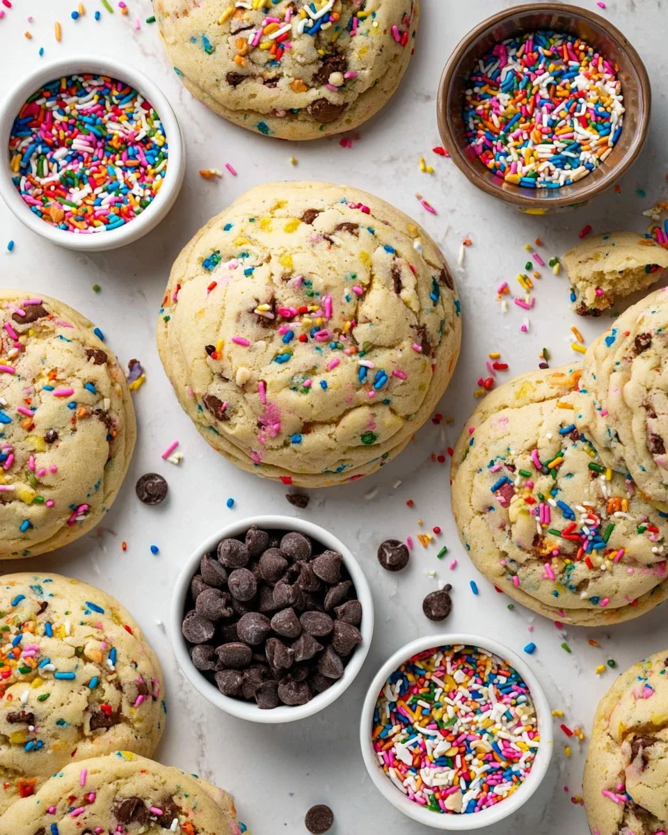 Thick and Chewy Sprinkles Cookies